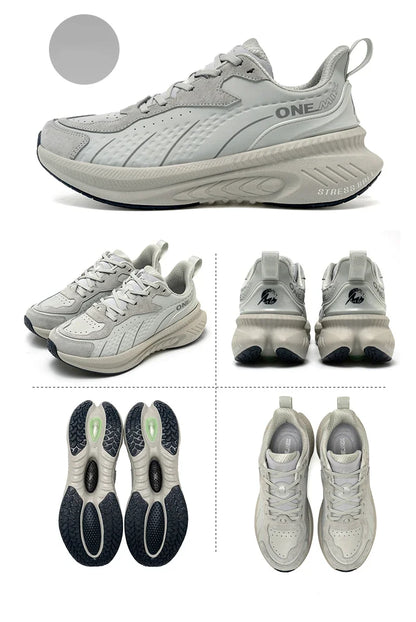 ONEMIX 2025 Winter Training Running Shoes for Men Sport Shoes Leather Warm Wear-Resistant Female Jogging Shoes Walking Sneakers