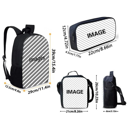 Mochila Escolar Infantil Hot Game com Lancheiras, Design-F-FortniteS, Estojos para Lápis, Mochilas Escolares para Rapazes e Raparigas, Melhor Presente