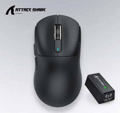 ATTACK SHARK X3 Rato de três modos 1K Hz, X3Pro Rato sem fios Bluetooth 4K Hz leve, PAW3395, velocidade de movimento 650IPS