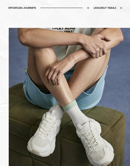 Xtep casual shoes 2025 spring and summer lightweight sports shoes with thick sole, fashionable street style sneakers 875319320004