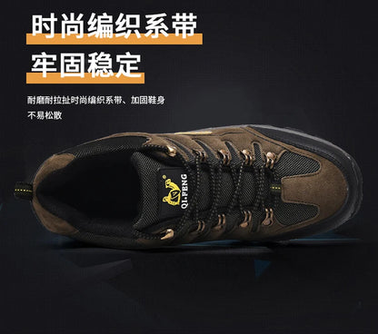Winter Casual Shoes Men Leather Comfortable Walking Shoes Autumn Classic Outdoor Sneakers Women High Top Hiking Sneakers Lace Up