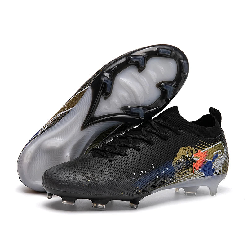 Novas Chuteiras de Futebol para Homem, Chuteiras de Futebol FG Antiderrapantes para Treino, Chuteiras de Futebol com Pitões Longos para Jogo, Ultraleves, Exterior, Dropshipping