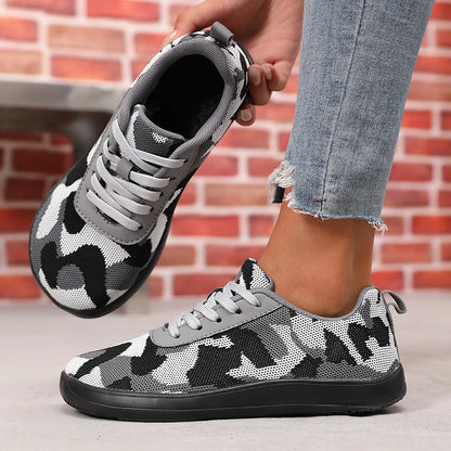 Camouflage Women's Shoes WideToe Breathable Mesh Comfortable Flat Bottom Barefoot Shoes New Soft Sole Chaussure De Mens Sneakers