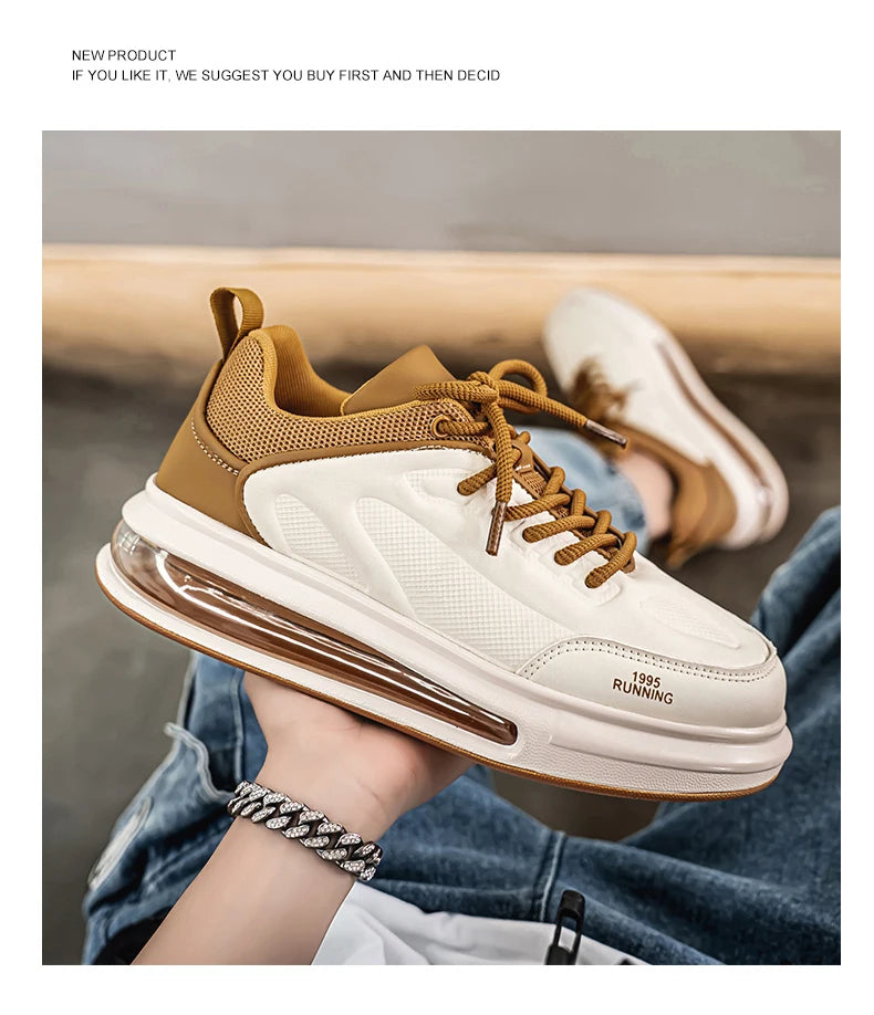 Air Cushion Men Sports Running Shoes Casual Breathable Lightweight Women's Comfortable Athletic Nonskid Walking Sneakers ﻿