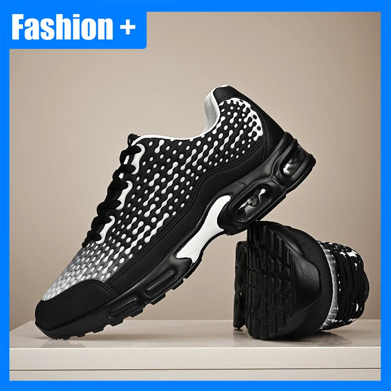 Men Sports Shoes Lightweight Rebound Soft Sole Fashionable Mesh Breathable Youth Outdoor Running Fitness Training Shoes for Men