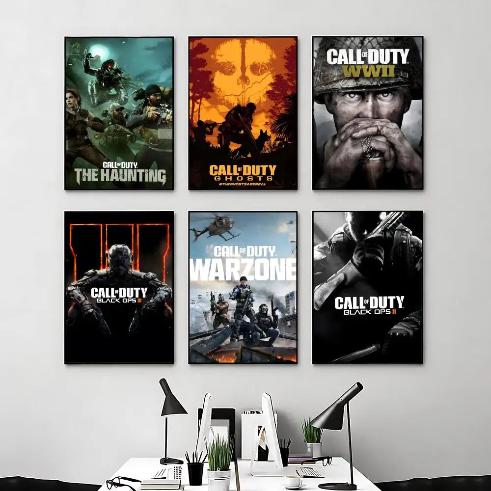 game Call of Duty Poster Posters Anime Room Decor Decoration Movie Backpack Wall Interior Music Wall Art