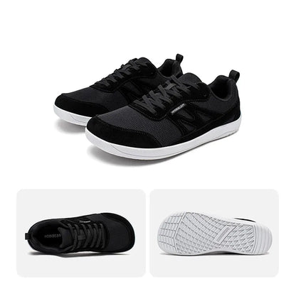 HOBIBEAR Barefoot Shoes for Women Men Zero Drop Wide Toe Box Sneakers Minimalist Lace Up Lightweight Running Shoes