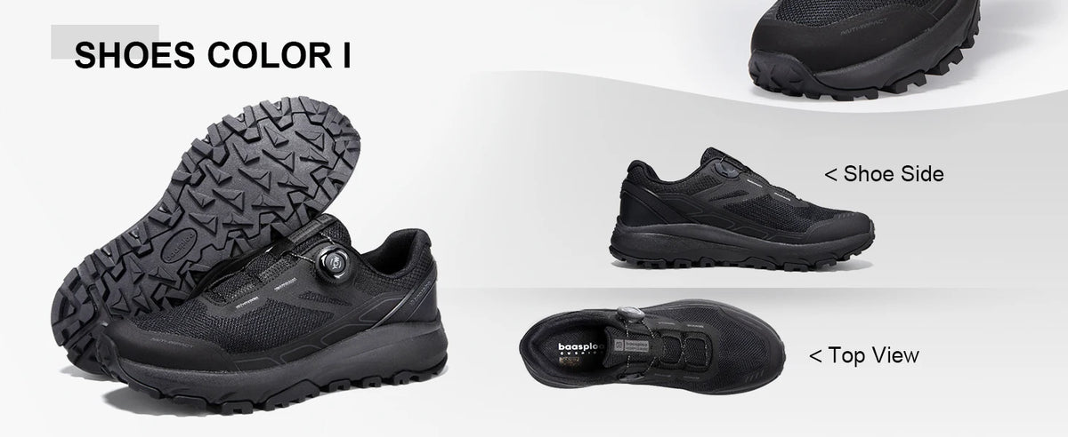 Baasploa Men Hiking Shoes Outdoor Climbing Mesh Breathable Travel Walking Shoes Male Non-Slip Wear Resistant Comfortable Sneaker