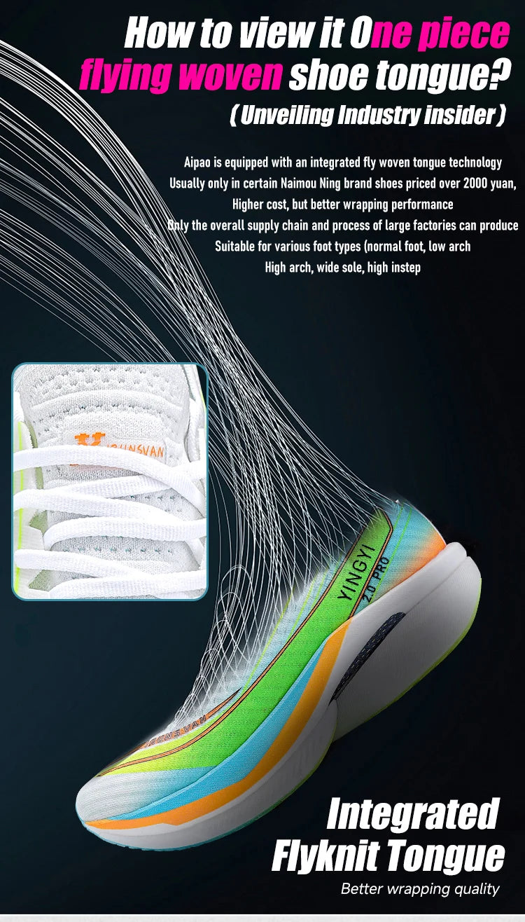 2025 IRUNSVAN SHADOW WING 2.0 PRO Sapatilhas de Corrida Desportivas de Maratona com Amortecimento Air Cushion, Placa de Carbono, Trail Running, Leves