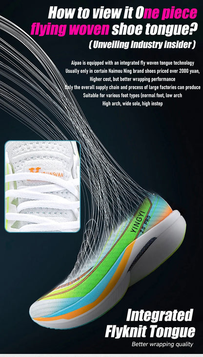 2025 IRUNSVAN SHADOW WING 2.0 PRO Sapatilhas de Corrida Desportivas de Maratona com Amortecimento Air Cushion, Placa de Carbono, Trail Running, Leves