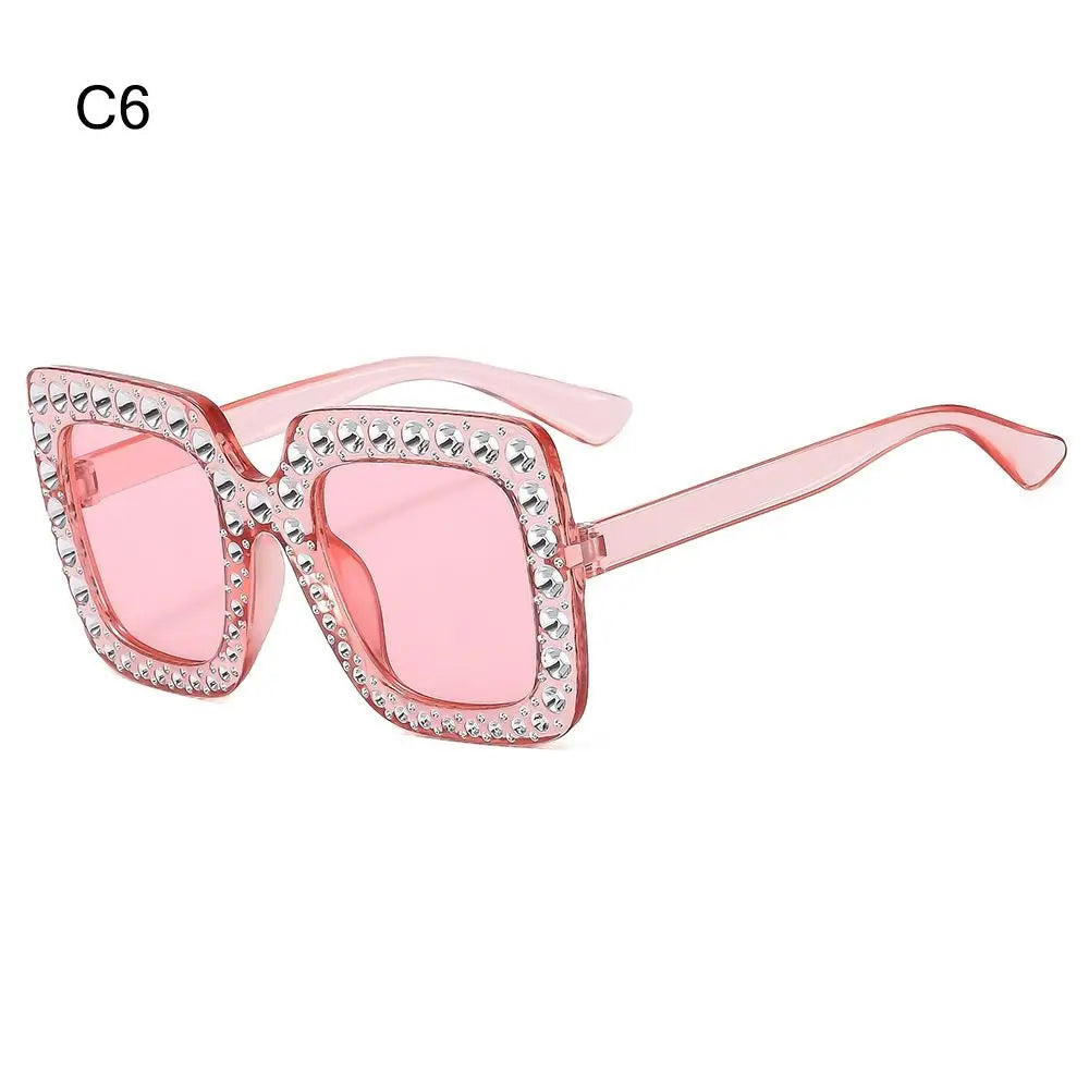 Kids Fashion Sunglasses Square Glitter Children Sun Glasses Boy Girl Stylish Diamond Goggles Baby Shades Party Eyewear UV400
