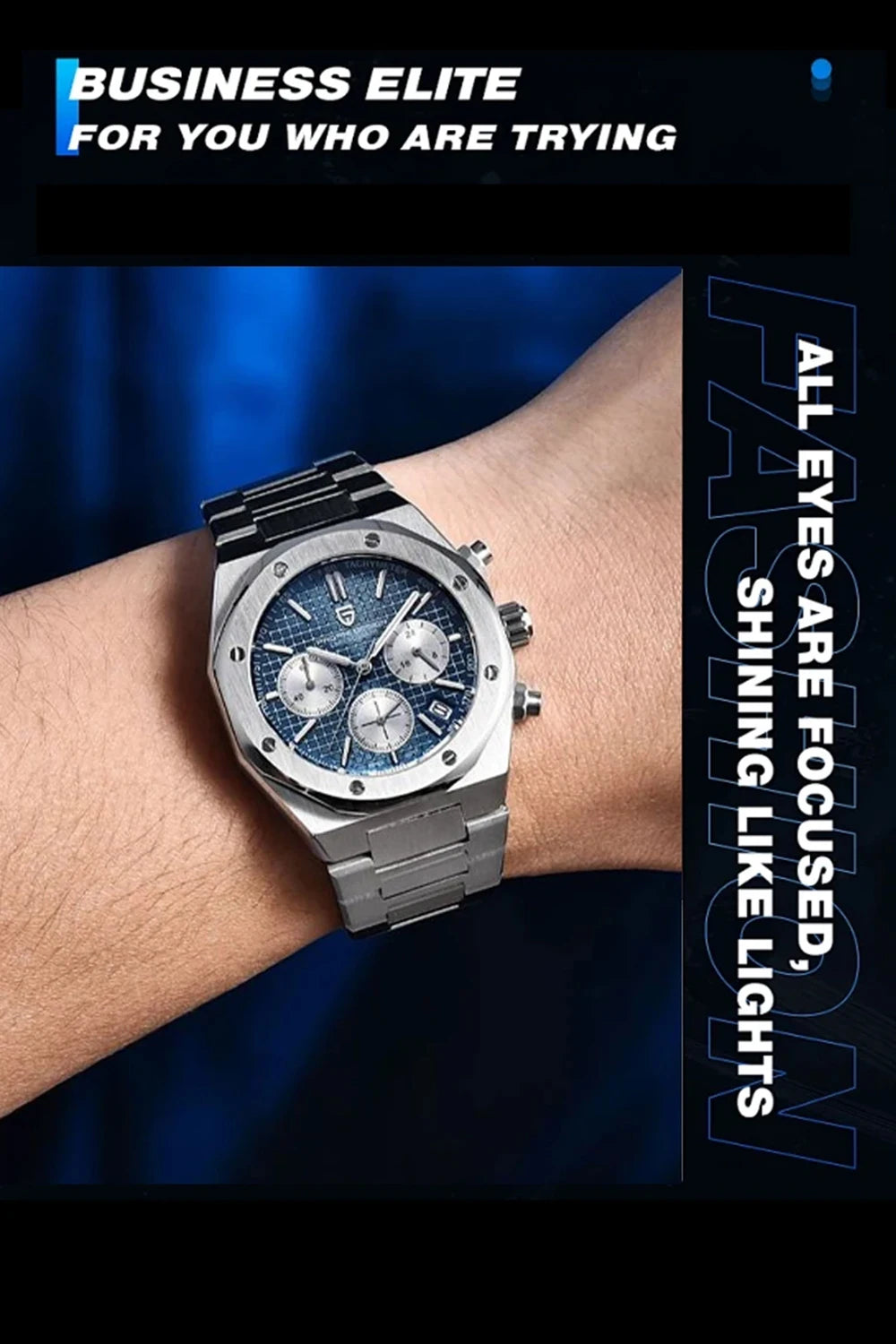 Pagani Design 2026 New VK63 Men's Business Quartz Watch Sapphire Stainless Steel 20Bar Waterproof Sports Chronometer Code Watch