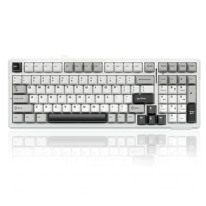Teclado mecânico AULA F99 Bluetooth 5.0/2.4G sem fios/com fios, teclado gaming com montagem gasket, 99 teclas, personalizável