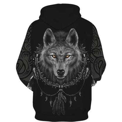 Cool 3D Wolf Printed Zipper Hoodies Fashion Men/Women Streetwear Hooded Jacket Coat Unisex Casual Hip Hop Pullover Sweatshirts