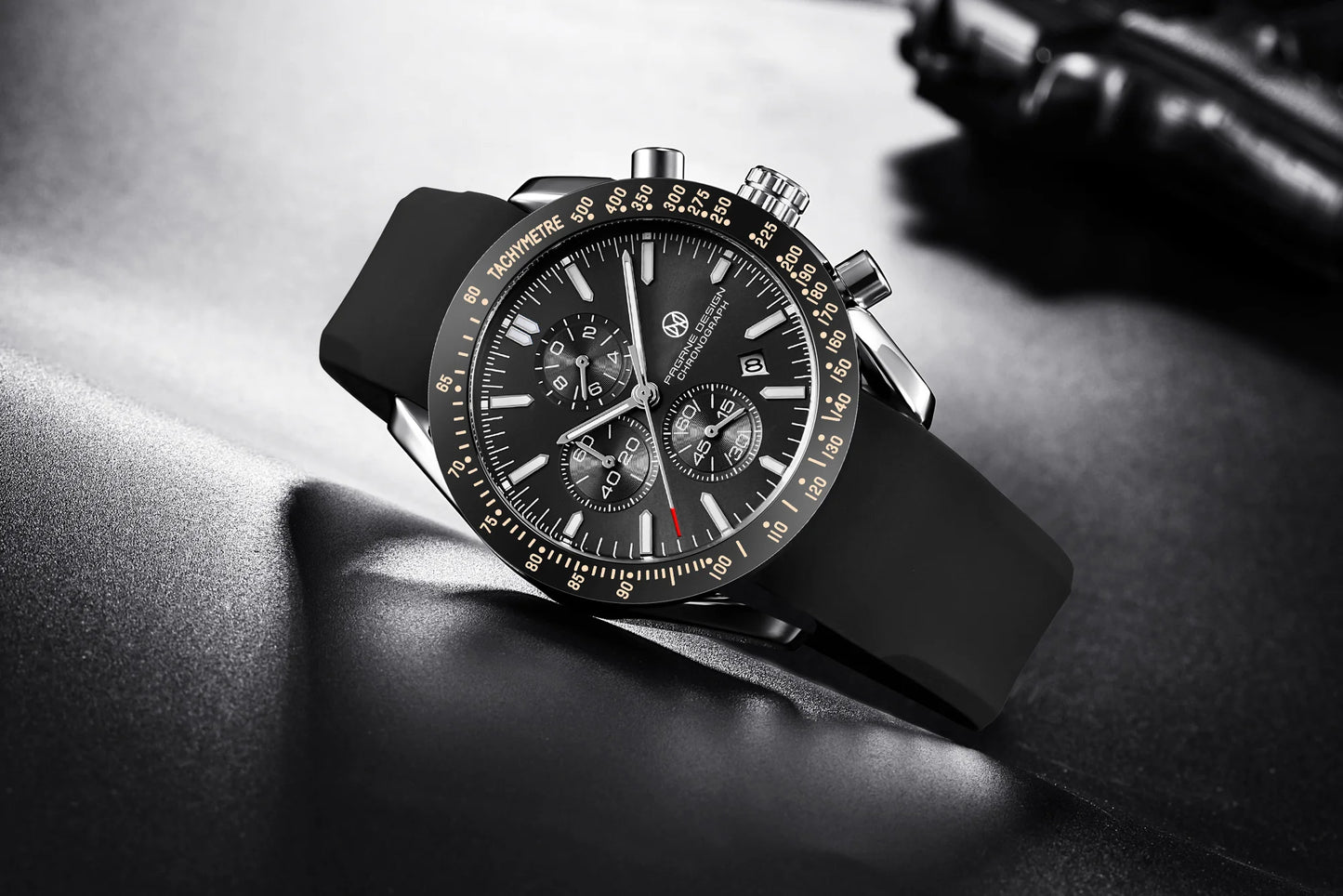 PAGANI DESIGN New 45mm Men Quartz Watch Rubber Belt Men's Luxury Watch Fashion Casual Sports Male Clock Relogio Maasculino