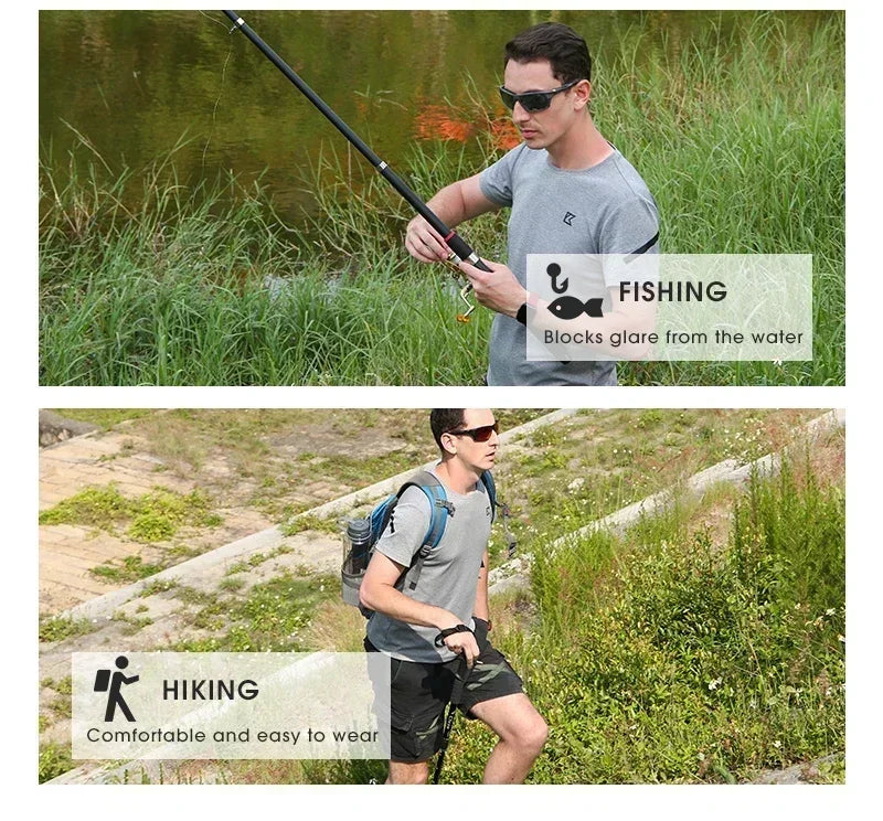 Kapvoe Polarized Fishing Sunglasses Cycling Man Women UV400 Cycling Glasses Sports Goggles Bike Eyewear MTB Bicycle Glasses