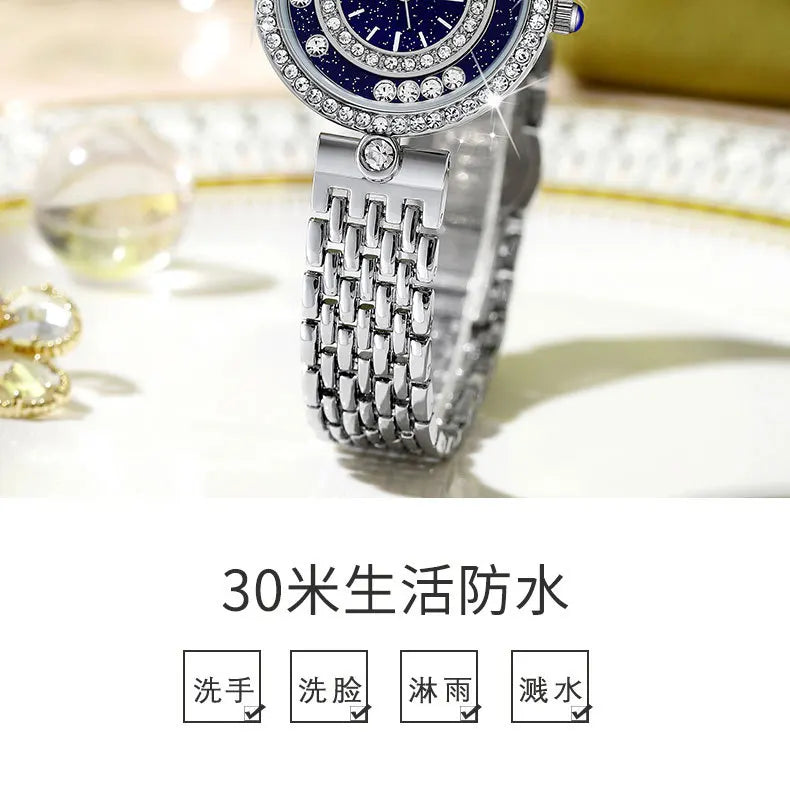 Women Bracelet Watches Silver Top Brand Luxury Ladies Wrist Watches Female Clock Full Steel Quartz Watches Elegant Fashion