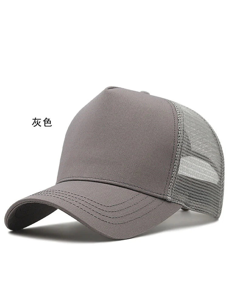 Casquette de camionneur en coton pour adulte, casquettes de soleil en maille pour femme, grandes casquettes pour homme, casquettes de baseball grande taille, 55-60 cm, 60-65 cm
