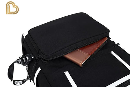 Mochila Red Jade F-Fortnited Battle Royale com carregamento USB, figuras anime e compartimento para material escolar para estudantes