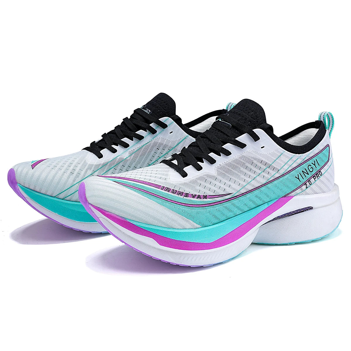 2025 IRUNSVAN SHADOW WING 2.0 PRO Sapatilhas de Corrida Desportivas de Maratona com Amortecimento Air Cushion, Placa de Carbono, Trail Running, Leves