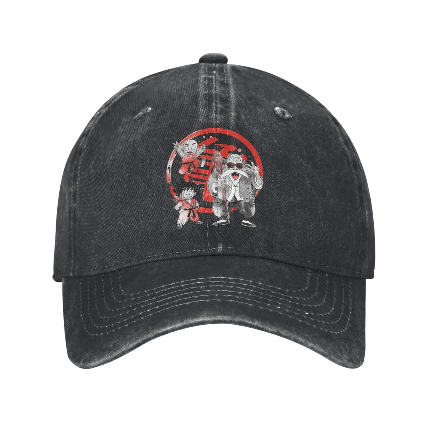 Dragon Ball Master Rosh TURTLE SCHOOL Unisex Baseball Cap Distressed Washed Caps Hat Fashion Outdoor Unstructured Soft Headwear, produit gaming premium Fraquane