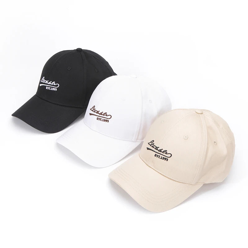 Vintage Letter Embroidery Baseball Cap 100% Cotton Dad Hat Adjustable Men Women Streetwear Outdoor Casual Sun Hat Gorra ﻿
