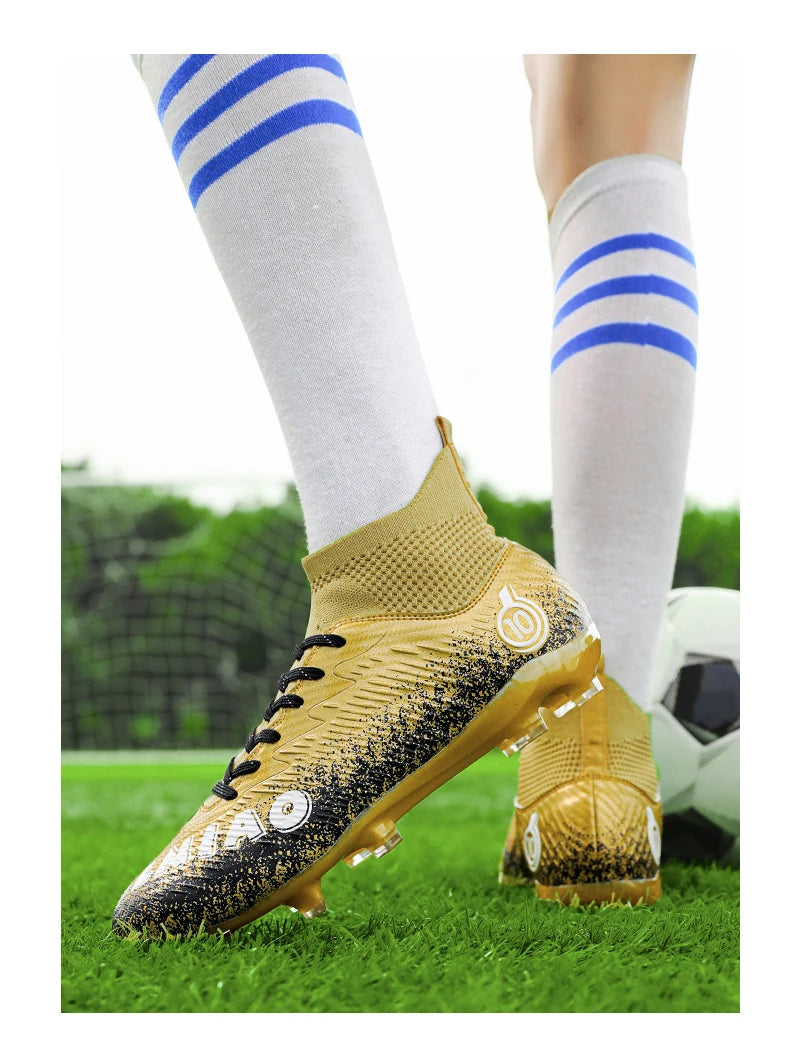 Men Soccer Shoes Kids Football Boots Women Professional Soccer Cleats Antiskid Chaussure Football TF/FG Outdoor Football Shoes