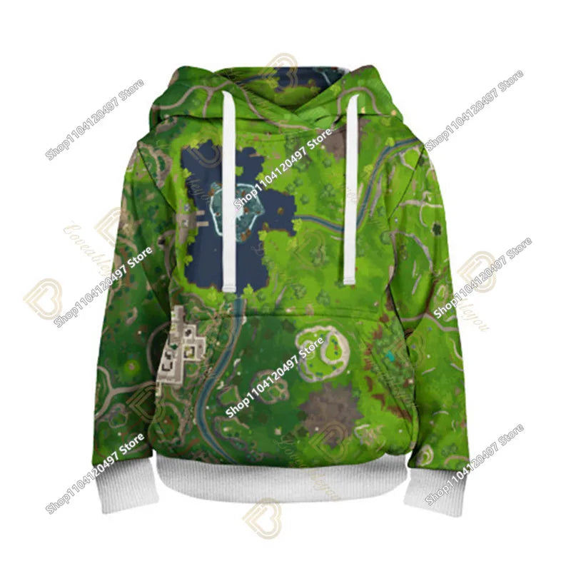 Children's Clothing Fortnite Cosplay Hoodie Sweatshirt Battle Ikonik Man Sleeve Costume Christmas Pullover Stress Shirt Clothes