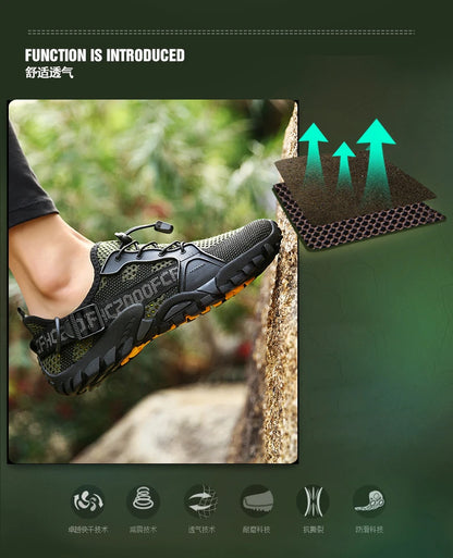 New Men's Outdoor Leisure Hiking Shoes Women's Beach Shoes Wading Shoes Couples Quick-Drying Rock Climbing Sneakers 36-47#