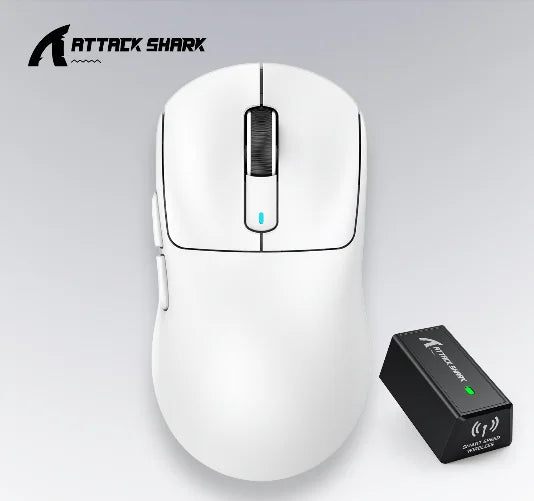 ATTACK SHARK X3 Rato de três modos 1K Hz, X3Pro Rato sem fios Bluetooth 4K Hz leve, PAW3395, velocidade de movimento 650IPS