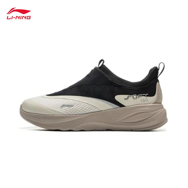 LI-NING SOFT GO 2 vyriški vaikščiojimo batai, įsispiriami, minkštu storu kulnu, patogūs, patvarūs sportiniai laisvalaikio batai AGLV005