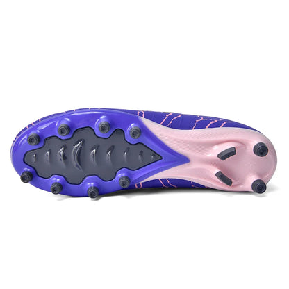 Men Ankle Football Boots Outdoor Grass Cleats Unisex Soccer Shoes Long Society Spikes FG Professional Football Shoes Chuteira