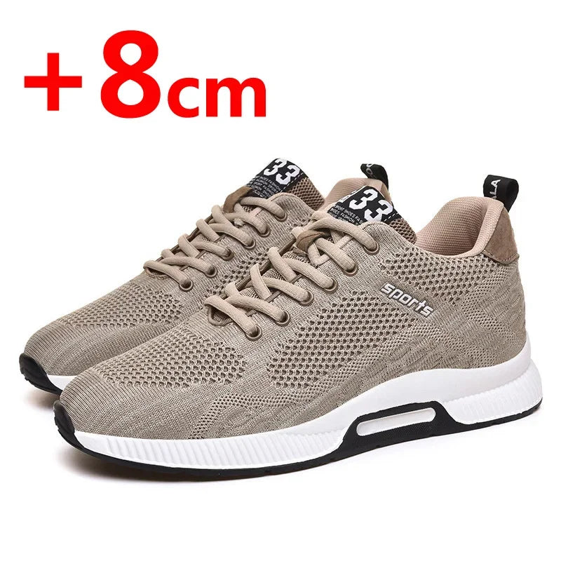 Men Increase Insole 6CM Sports Casual Height Shoes 48 Men Sneakers Elevator Shoes Hidden Heels Breathable Heightening Shoes