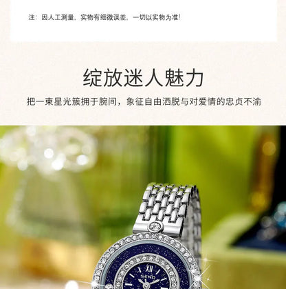 Women Bracelet Watches Silver Top Brand Luxury Ladies Wrist Watches Female Clock Full Steel Quartz Watches Elegant Fashion