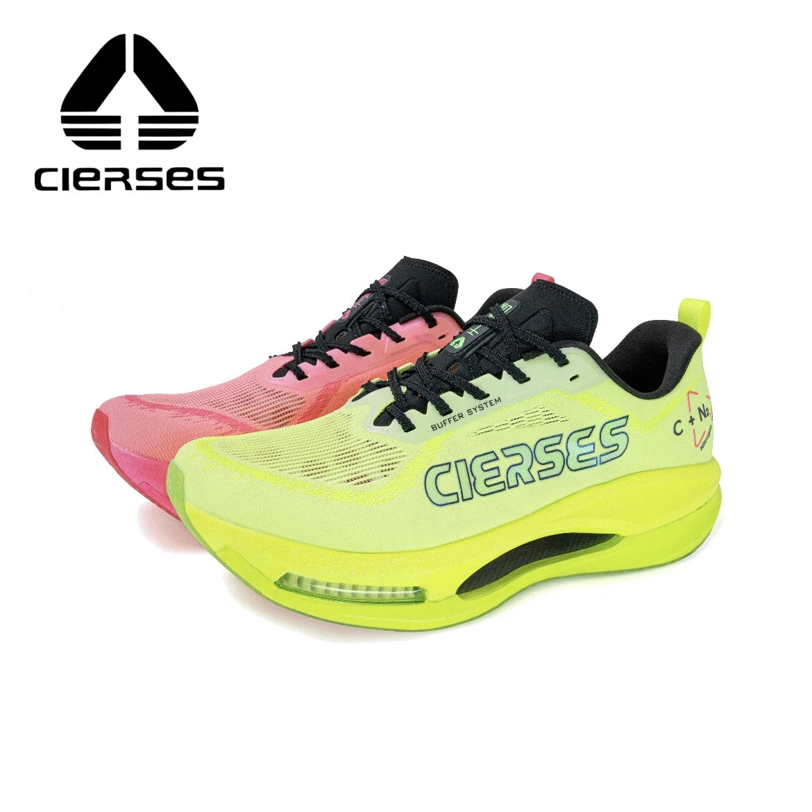 CIERSES Men's Carbon Plate Running Shoes Nitrogen Air Cushion Shock Absorption Stable Training Sports Shoes