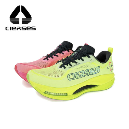 CIERSES Men's Carbon Plate Running Shoes Nitrogen Air Cushion Shock Absorption Stable Training Sports Shoes