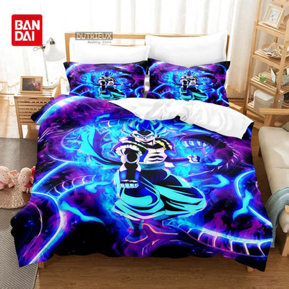 Dragon Ball-sengesæt Anime Goku dynebetræk, dyne og sengetøj Single Twin Full Queen Size 3D gave til børn, voksne og drenge