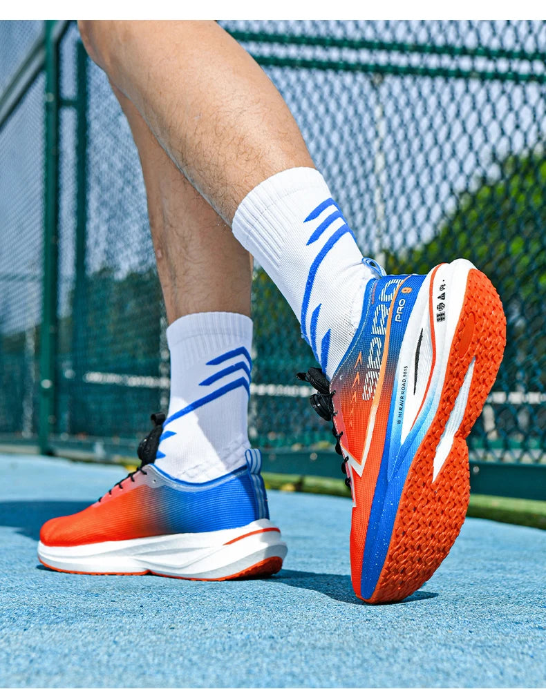 Męskie buty do biegania na co dzień, maratonowe, sportowe, z wkładką z włókna węglowego, oddychające, lekkie, damskie, wygodne, sportowe, antypoślizgowe trampki