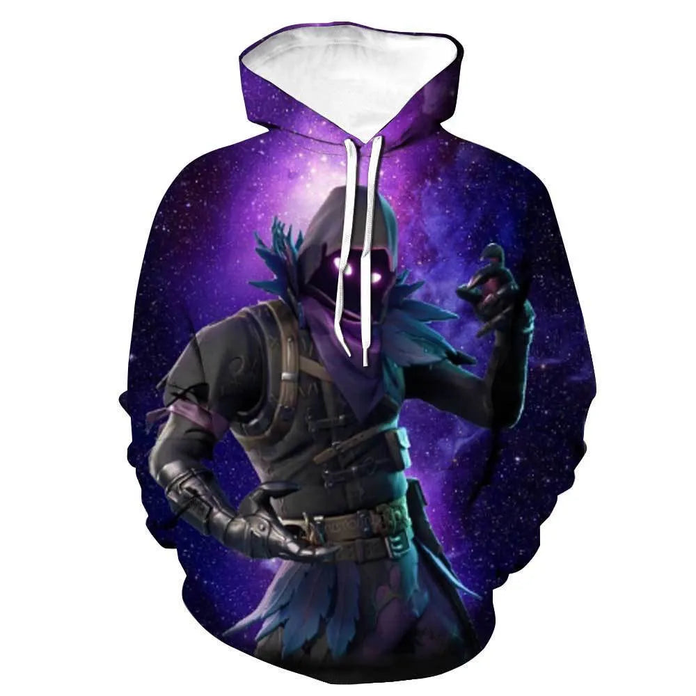 Children's Fortnite 2024 Sweatshirt 3D Digital Printed Hoodie Men's and Women's Pullover Jacket Long Sleeve Children's Gift