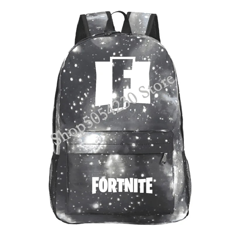 Mochila Fortnite Games, mochila escolar Fortnite para adolescentes, unissexo, com compartimento para portátil, para escola, viagens e uso casual