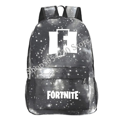 Mochila Fortnite Games, mochila escolar Fortnite para adolescentes, unissexo, com compartimento para portátil, para escola, viagens e uso casual