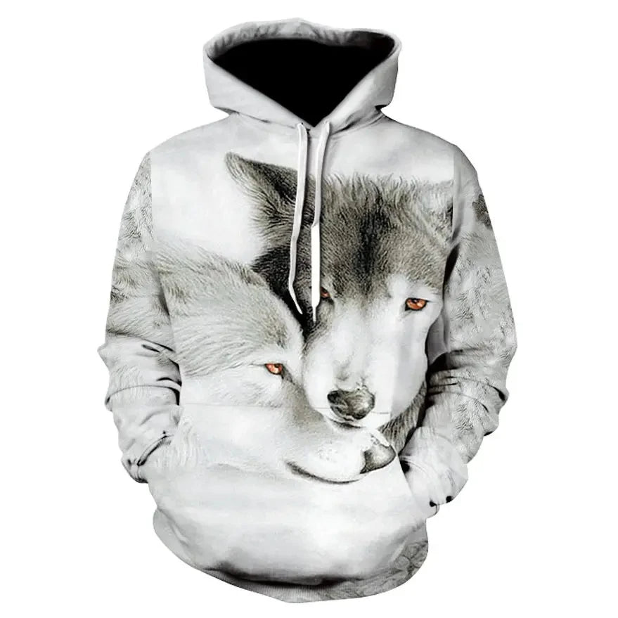 Ferocious Wolf Head Anime Sweatshirt 3D Printed Hoodies Men/Women Fashion Clothing Harajuku kids Men coat