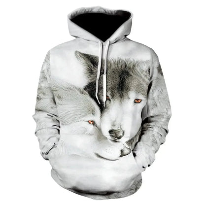 Ferocious Wolf Head Anime Sweatshirt 3D Printed Hoodies Men/Women Fashion Clothing Harajuku kids Men coat