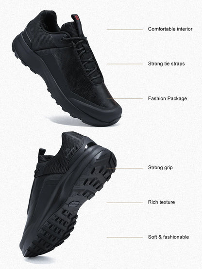 Baasploa Hiking Shoes Men Outdoor Waterproof Camping Resistant Non Slip Sneakers Male Casual Lightweight Lace-Up Walking Shoes