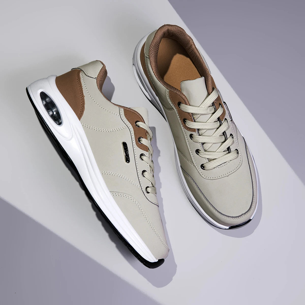 New Men's Shoes Spring Autumn Waterproof Walking Shoes Non-Slip Cushioning Men's Casual Leather Sports Shoes Men's Tennis Shoes