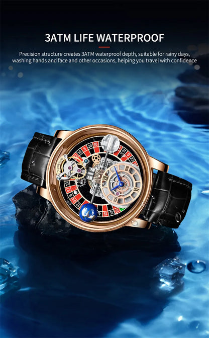 PINDU Upgraded Version Pindu Russian Roulette Celestial Series Quartz Watch Men's Astronomical Casino Las Vegas Men's Watch