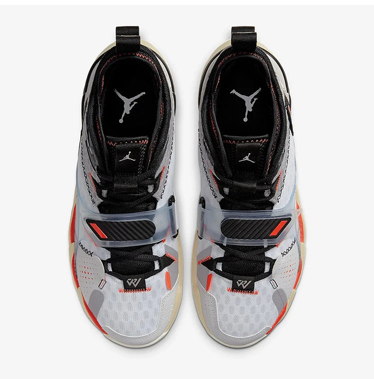 Ténis de basquetebol Nike Genuine JORDAN para homem, cano médio, almofadados e duráveis CD3002-101