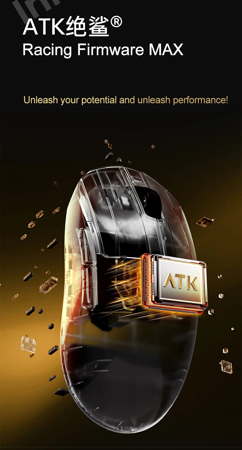 ATK Dragonfly A9 Ultimate bezdrôtová herná myš A9 Air PAW3950 ultraľahká ergonomická e-športová myš pre hráčov FPS CSGO A9 Ultra