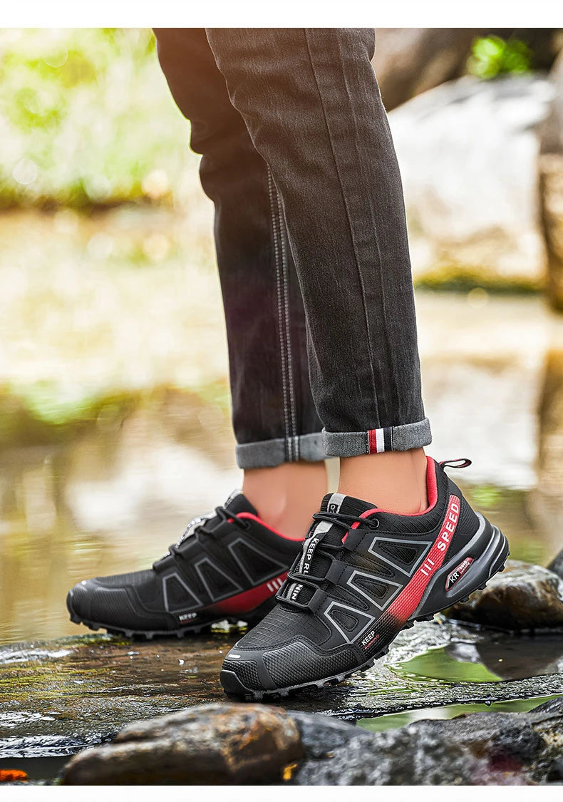Hiking Shoes Men's Outdoor Rubber-Soled Non-Slip Tactical Training Shoes Lightweight Comfortable Hiking Travel Sports Shoes Men