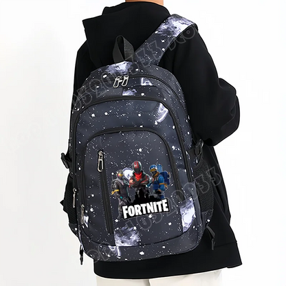 Fortnite Starry Sky Backpack Large Capacity Waterproof Laptop Bag Game Character Print Student Pack Boy Girl Back to School Bag